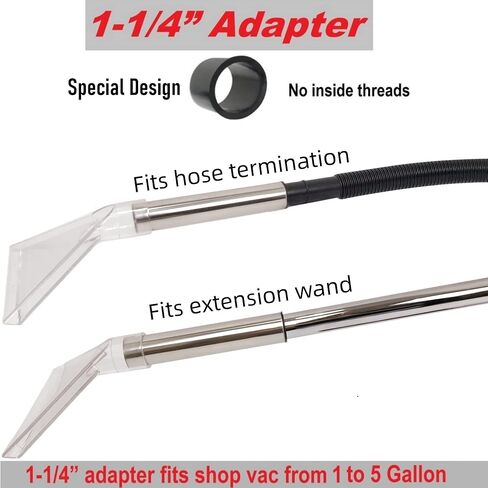 Universal Work with All Shop Vacs Clear Extractor Attachment with 1-1/4" & 1-7/8" & 2-1/2" Adapters for Upholstery & Carpet Cleaning & Auto Detailing, Wet/Dry Vacuum Extraction Accessory in Kuwait