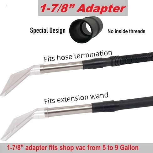 Universal Work with All Shop Vacs Clear Extractor Attachment with 1-1/4" & 1-7/8" & 2-1/2" Adapters for Upholstery & Carpet Cleaning & Auto Detailing, Wet/Dry Vacuum Extraction Accessory in Kuwait