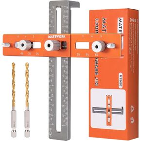 Cabinet Hardware Jig, Cabinet Handle Template, Cabinet Installation Tools With Adjustable Knob,Punch Locator Precision Woodworking Drill Guide For Drawer, Cupboard, Door, File Shelves