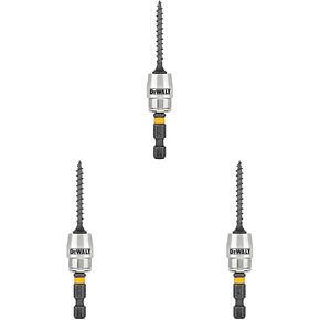 DEWALT FlexTorq Magnetic Bit Holder, Impact Ready, 2-Inch (DWA2SLVIR) (Pack of 3)