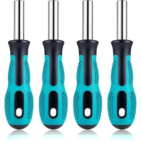 4 PCS Bit Driver Handle, 1/4 Driver Handle Magnetic Screwdriver Bit Drivers Strong Magnetic Bits Holder Screwdriver Handles with Non-slip Material and Strong Magnet Tip for Holding Bits and Screws