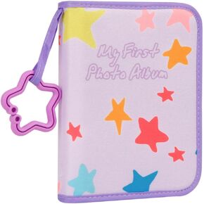 Baby Photo Book Holds 21 4x6 Photos, My First Photo Book for Baby or Toddlers,Baby Photo Album Soft Cloth Family Book, Cute Book Gift for Babies Shower Newborns Family Photos (Purple)