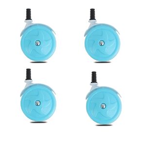 Baby Walker Big Wheels Replacement, Set of 4, Baby Walker Accessories, Plastic Wheels Casters, Universal Wheels (10mm, Blue)