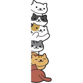 Four Cat Wall Stickers, Cute Cat Door Stickers, for Walls and Windows, Children's Room, Bedroom, Classroom, Game Room, Nursery, Kindergarten Wall Decor, Removable PVC Peel-and-Stick Wall Art