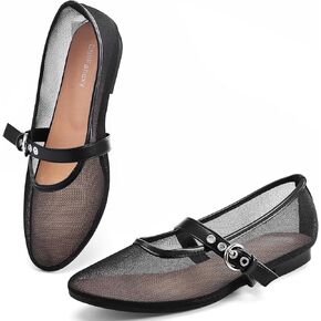 Leopard Flats for Women Mesh Ballet Flats Mary Jane Animal Print Shoes Slip On Casual Breathable Ballerina Flats