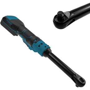 3/8" Extended Cordless Ratchet Wrench for Makita 18V Battery, 600 RPM,100 N.m Electric Power Ratchet,Built-in LED Light, 6" Long Neck