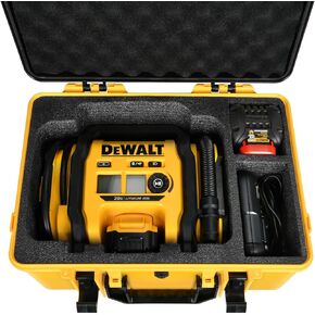 Case for Dewalt Air Compressore DCC020IB: Portable Tought Tool Bag for Dewalt 20V Pump Cordless Tire Inflator, Waterproof Storage Box for Infaltor 20V Max Air Compressor Accesssories Kit (Case Only)