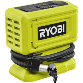 Ryobi - 18 V One+ 11 Bar Wireless Compressor - Tyre and Ball Inflation - Comes with 3 Tips (without Battery) - RPI18