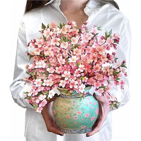Freshcut Paper Pop Up Cards, Peony Paradise, 12 Inch Life Sized Forever Flower Bouquet 3D Popup Greeting Cards, Birthday Gift Cards, Best Friend Gift with Note Card and Envelope