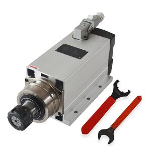Air Cooled CNC Spindle Motor 4.5KW 18000 RPM with ER32 Collet 300HZ 220V Flange Square Spindle Motor for CNC Router Engraving Milling Machine