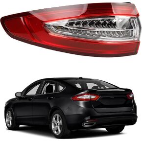 Dasbecan Right Tail Light Assembly Compatible with 2013-2016 Ford Fusion S SE Outer Rear Tail lamp Replace# DS7Z-13404-H (4 pins)