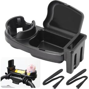 Universal Stroller Snack Tray, Cup Holder Tray with Silicone Flexible Arms Grip, Universal Stroller Snack Tray Attachment for Baby & Toddler, Stroller Accessories, Snacking On The Go