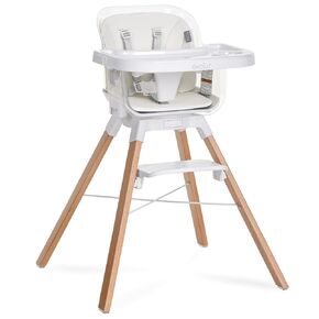 Evolur Bloom High Chair, 360° Rotating Seat, Easily Converts to Adult Stool, Adjustable Foot Rest, Adjustable & Removable Tray Baby High Chair