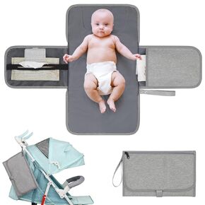 Accmor Portable Diaper Changing Pad, Waterproof Baby Changing Mat, Baby Diaper Changing Pad for Travel, Black