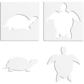 Infunly 2pcs Sea Turtle Turtle Acrylic Router Templates Diy Charcuterie Board for Woodworking 7.9 "x7.9"