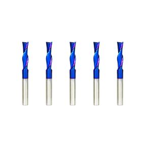 2PCS CNC Router Bits Solid Carbide SupeRun Coated Spiral Upcut 1/4 inch Shank 1/4 inch Cutting Diameter U2130BC