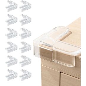UPHUANL Corner Protectors for Baby - 12 Pack L-Shaped Corner Protectors for All Furniture Types, Soft Safety Guards