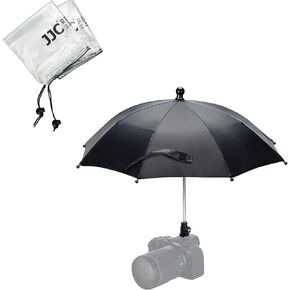 2PCS Camera Rain Cover + Camera Rain Umbrella：Camera Lens Rain Cover Raincoat Clear Sleeve with DSLR Mirrorless Camera Hot Shoe Umbrella