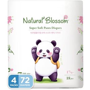 Pull-On Baby Diapers | Ultra-Slim, Hypoallergenic, Super Soft, Vegan | Size 7 (5T-6T, 37 lbs and Over) | 72 Count