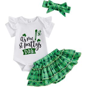 Newborn Baby Girl Easter Outfit Ruffle Short Sleeve Romper Rabbit Tutu Shorts Headband Socks 4Pcs Clothes in Kuwait