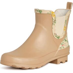 Laura Ashley Women's Rain Boots, Mid Cut Rubber Rain Boots for Women - Waterproof Ankle Boots for Ladies