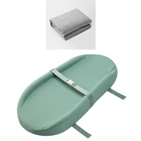 Changing Pad with 2 Color Covers Bundle, Sage Green & Gray