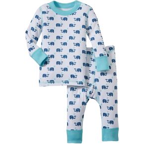 مجموعة Masala Baby Boys 'Elephant PJ (Baby) - Navy/Blue - 3-6 أشهر
