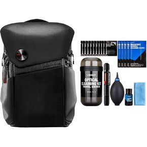 VSGO Professional Camera Backpack 25L Extra Large Capacity Travel Commuting Backpack and DKL-15D Professional Cameras Cleaning Kit