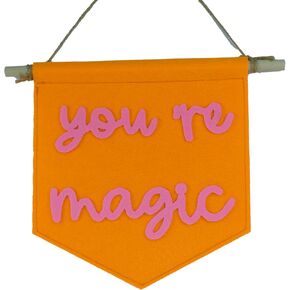 So loved Mini Hanging Felt Banner- Baby Kids Girl Nursery Wall Decor, Kids Room Flag, Cute Decorative Banner, Charming Decoration For Small Spaces (purple)