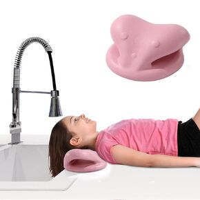 MABOZOO Hair Washing Station for Kids, Sink Hair Washing Neck Pillow for Kids' Wash Time, Ergonomic Kids Hair Washing Station Shampoo Station for Sink (Pink)