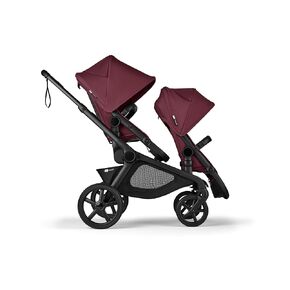 Bugaboo Kangaroo All-Terrain Single-to-Double Tandem Stroller for Infant and Toddler and Kangaroo Sibling Seat for Second Child, One-Hand Operation, Large Bassinet, XL Underseat Storage (Dark Cherry)