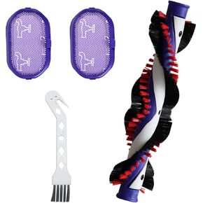 2 Pack Filter and 1 Main Roller Brush Replacement for DC35 DC44 DC45 Handheld Vacuum Cleaner with Cleaning Brush, Part NO.920929-01