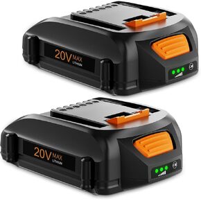 Bonacell 2Packs 4.0Ah Lithium Replacement for Worx 20V Battery PowerShare WA3520 WA3525 WA3575 WG151s WG155s WG251s WG255s WG540s WG545s WG890 WG891