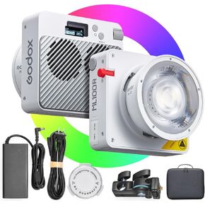 Godox ML100R RGB LED Light 110W, Godox ML100 Video Light 1800K-10000K Full Color, CRI 97+ TLCI 98+, APP Control, 14 FX Effects, USB-C Charging, for YouTube Studio/Filming/Live Streaming/Outdooro