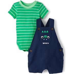 The Children's Place baby-boys And Newborn Short Sleeve Bodysuit and Overalls 2 Piece Playwear Set