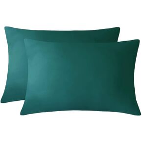 Prashi Bedding Zippered Toddler Pillowcases – Set of 2, Travel Pillow Cases 1000 Thread Count 100% Egyptian Cotton, Soft & Breathable, Nursery Kids Pillowcases, 12x16 Inches, Teal