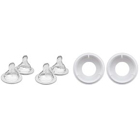 MAM Bottle Nipples Fast Flow Nipple Level 3, for 4+ Months, SkinSoft Silicone Nipples & Easy Start Anti Colic Bottle Valve Replacement,2 Count (Pack of 1)