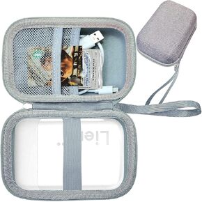 Photo Printer Case Compatible With Liene 2x3″Mini Portable Instant Photo Printer Storage Accessories (Grey)