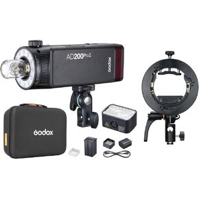 Godox AD200 Pro II Pocket Flash with Godox S2 Speedlite Bracket