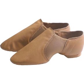 TW Leather Upper Slip on Jazz Shoes for Women