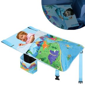 Airplane Bed for Toddler, Soft Airplane Seat Extender for Kids, Baby Airplane Travel Essentials, Grey
