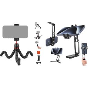 NEEWER T72 Phone Tripod with Remote Action Camera Mount Adapter Phone Holder, Mini Flexible Vlog Camera Tripod Stand Compatible with iPhone Samsung GoPro DSLR Camera, SP-04 Phone Tripod Mount Included
