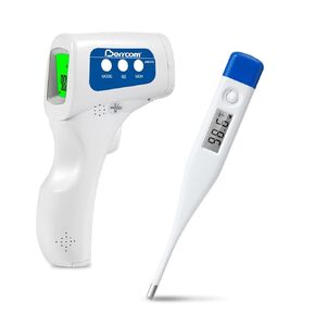 Value Bundle with Berrcom Digital Non Contact Infrared Forehead Thermometer JXB178 and Digital Thermometer DT007