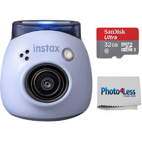 Fujifilm Instax PAL Digital Camera - Lavender Blue, Bundle with 32GB Micro SD Card