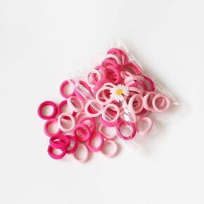 About 50 pieces of multi-color thick cotton seamless child hair bands children's rubber band ponytail holder elastic ponytail girls' seamless and damage-free hair bands