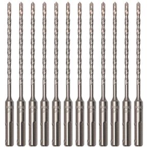 5/32" x 4" SDS Plus Hammer Drill Bits 5/32 inch Masonry Drill Bits for Concrete, Brick, Block, 12 Pack
