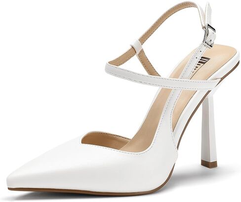 IDIFU IN4 Slingback Heels for Women Stiletto High Pumps Pointed Closed Toe Strappy Sexy Heels Women's Dress Shoes for Bride Wedding Prom Night Dressy Comfortable Ankle Strap Pumps in Saudi Arabia
