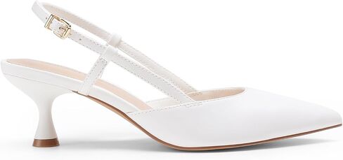 DREAM PAIRS Women's Slingback Kitten Heels Closed Pointed Toe Low Stiletto Heels Dress Bridal Party Wedding Pumps Shoes in Saudi Arabia