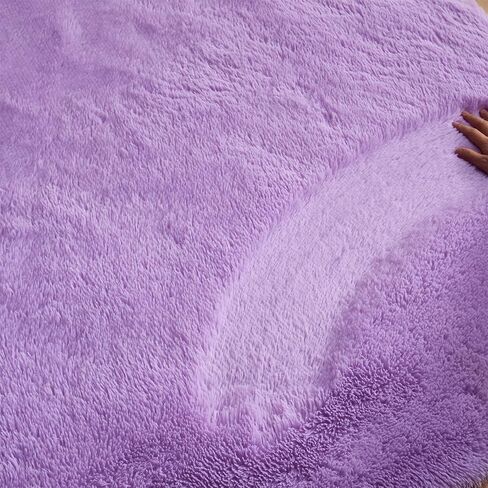 Arbosofe Area Rugs Shaggy Rugs Fluffy Carpets, 9x12 Feet Purple, Modern Plush Carpets for Living Room Bedroom for Kids Girls and Boys, Playroom, and Nursery Room Home Decor in Saudi Arabia