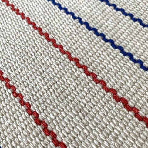 UKELER Kids Rug Montessori Mat Children Playing Mat for Nursery Cotton Montessori Working Rug Suitable for Uppercase Letters, 23.6''×31.5'', Stripes in Kuwait